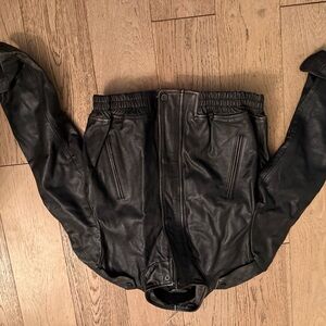 Zara Charcoal Leather Jacket